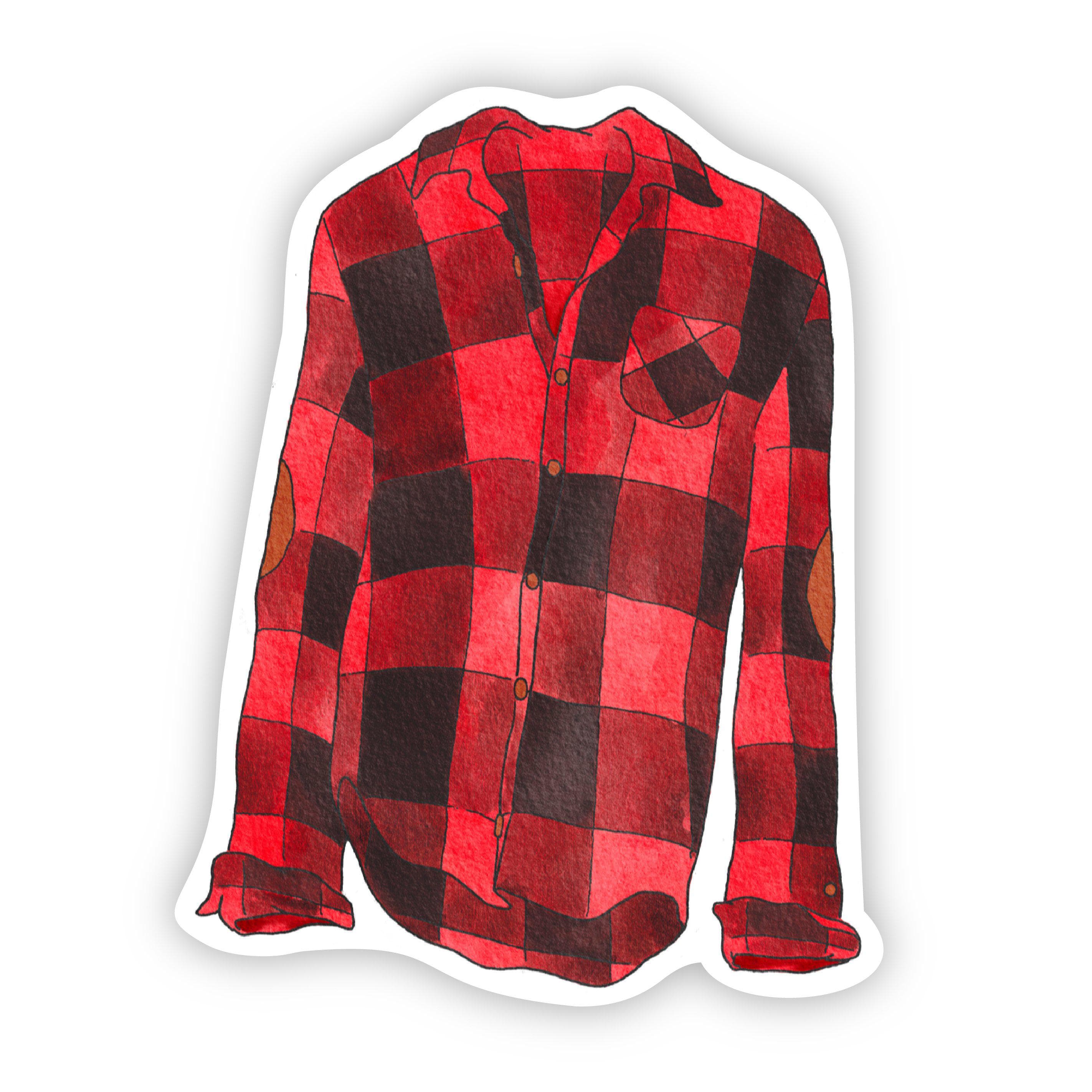  Flannel Shirt Cozy Vibes Sticker、mySite、elrpsem3k