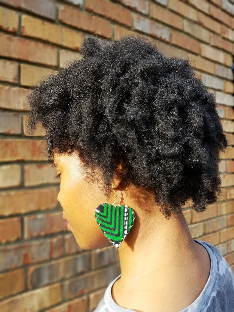 Green African Print Earring-DP3553ER7、mySite、solidvoid