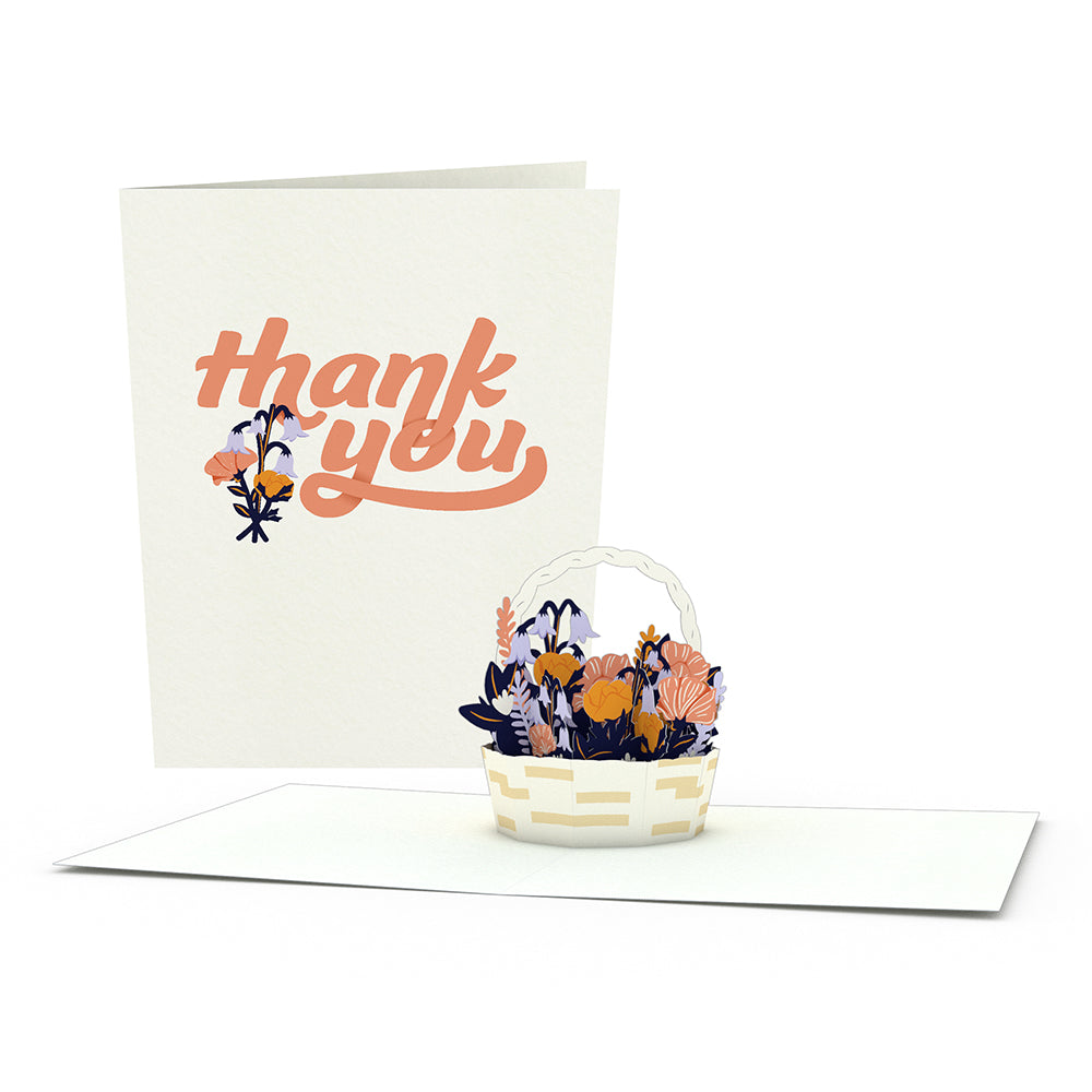 Thank You Flower Basket Notecards (4-Pack)、mySite、solidvoid