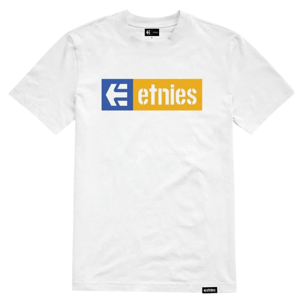  Etnies New Box T-shirt - White/Yellow、mySite、merchandisen
