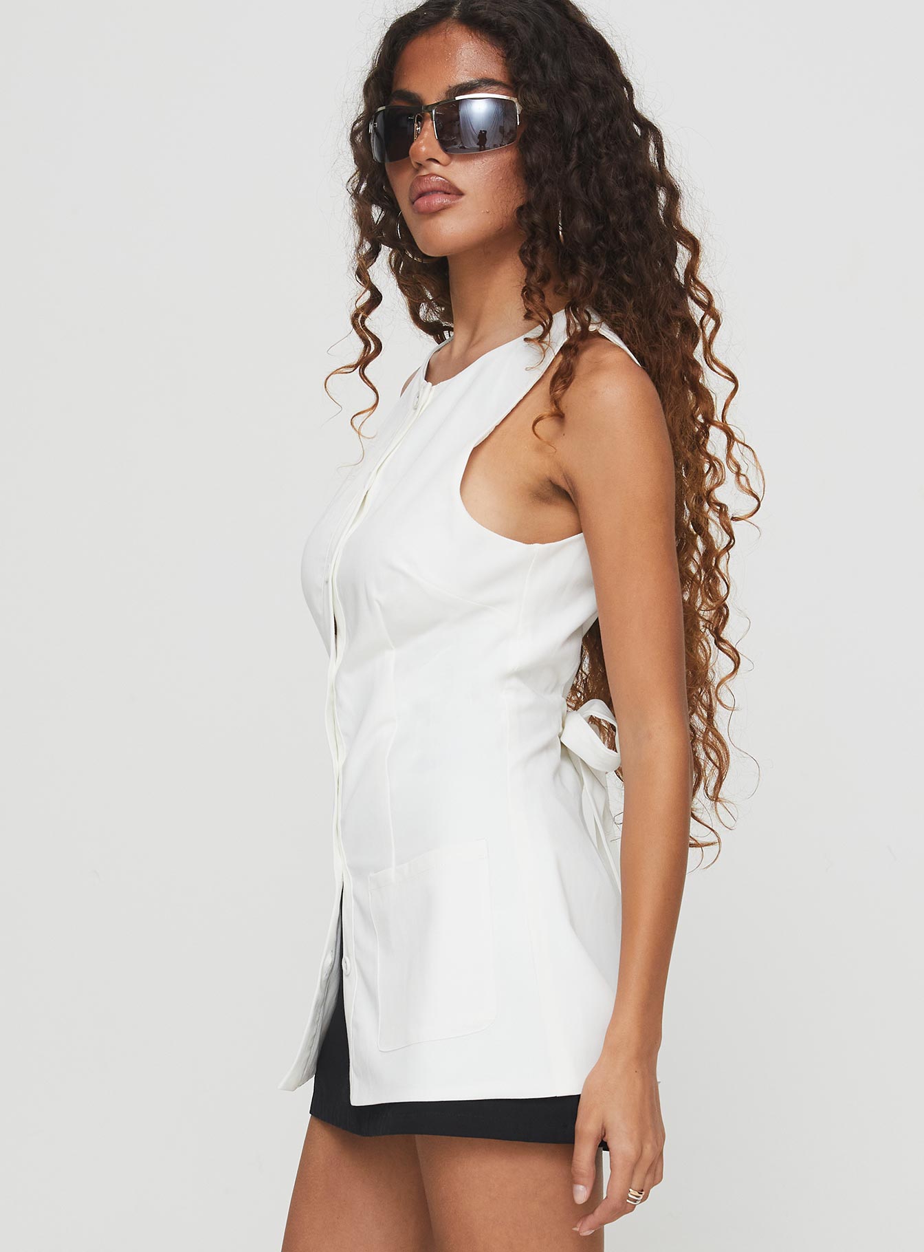 Mystick Vest Top White、mySite、solidvoid