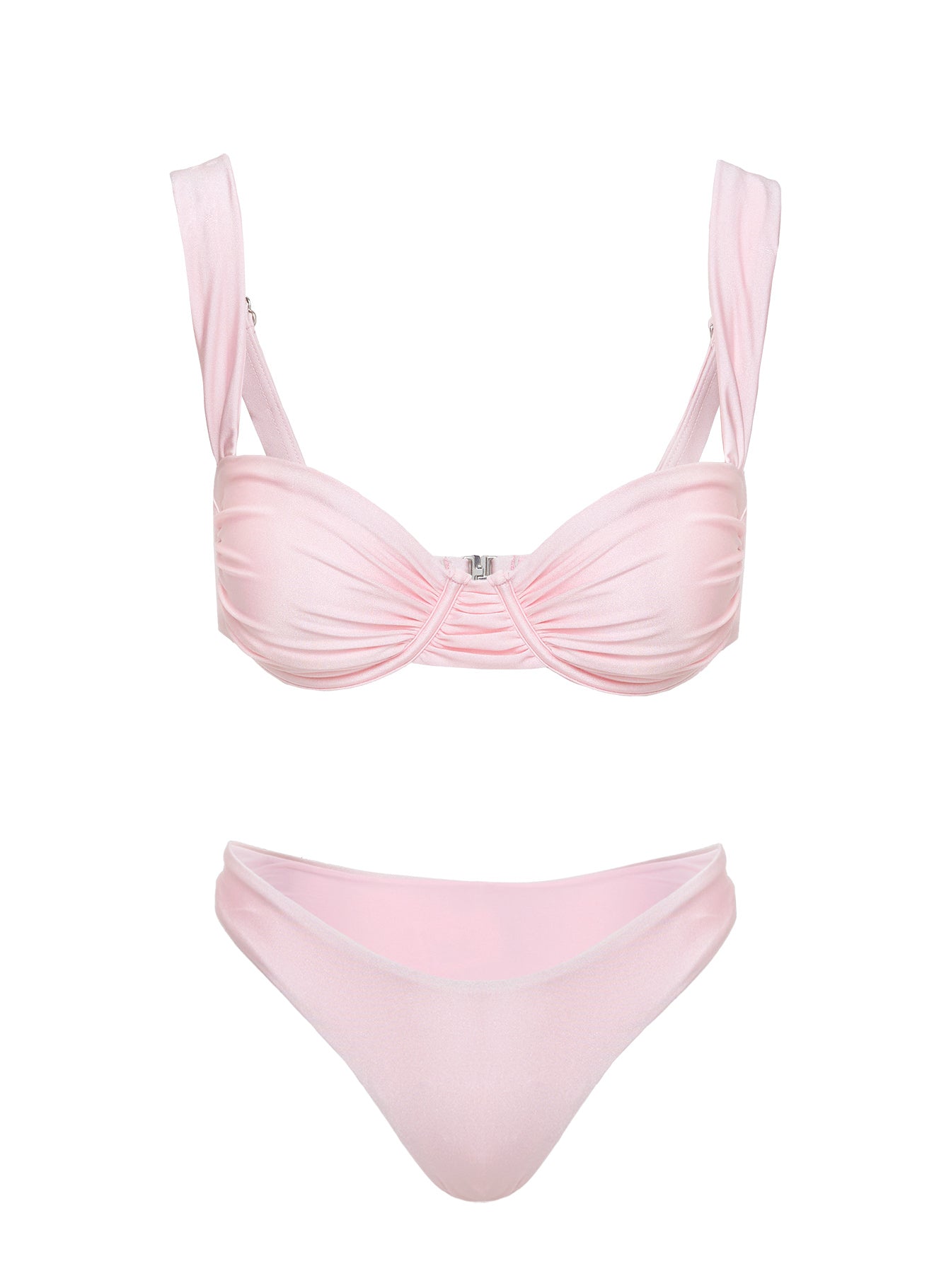 Siella Underwire Shine Bikini Top Pink、mySite、solidvoid