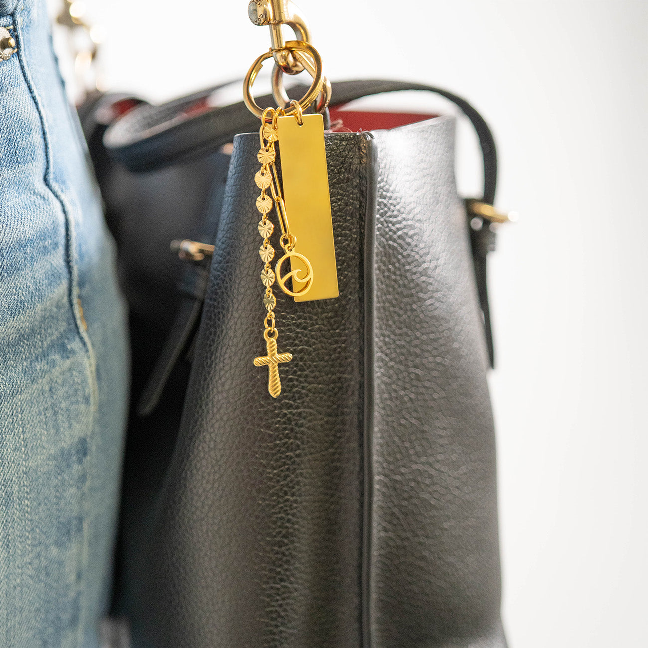 18K Gold PVD Stainless Steel Engravable Blank Keychain / SBB0139、mySite、dreamappss