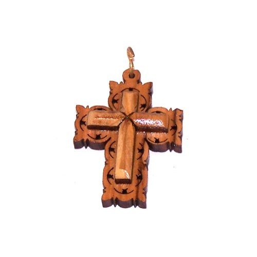  Hand carved by saw Olive wood pendant with necklace、mySite、elrpsem3k