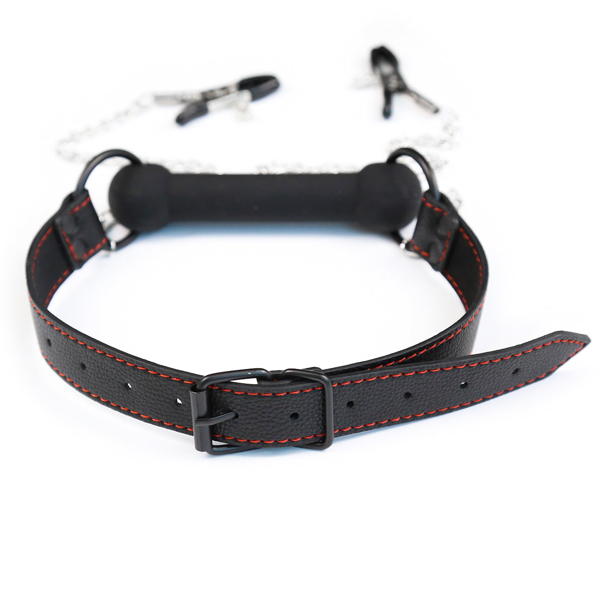 Rimba Silicone Bit Bone Mouth Gag | Nipple Clamps Chain | Adjustable、mySite、bottomscart