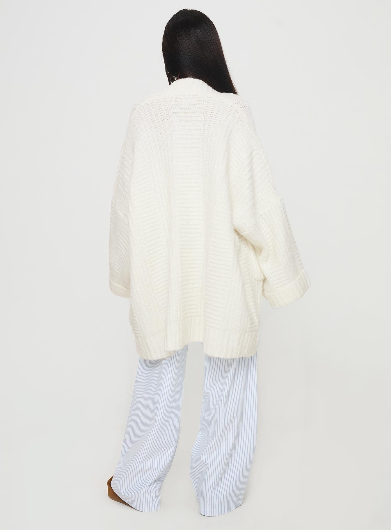Paisleigh Cable Knit Cardigan Cream、mySite、solidvoid
