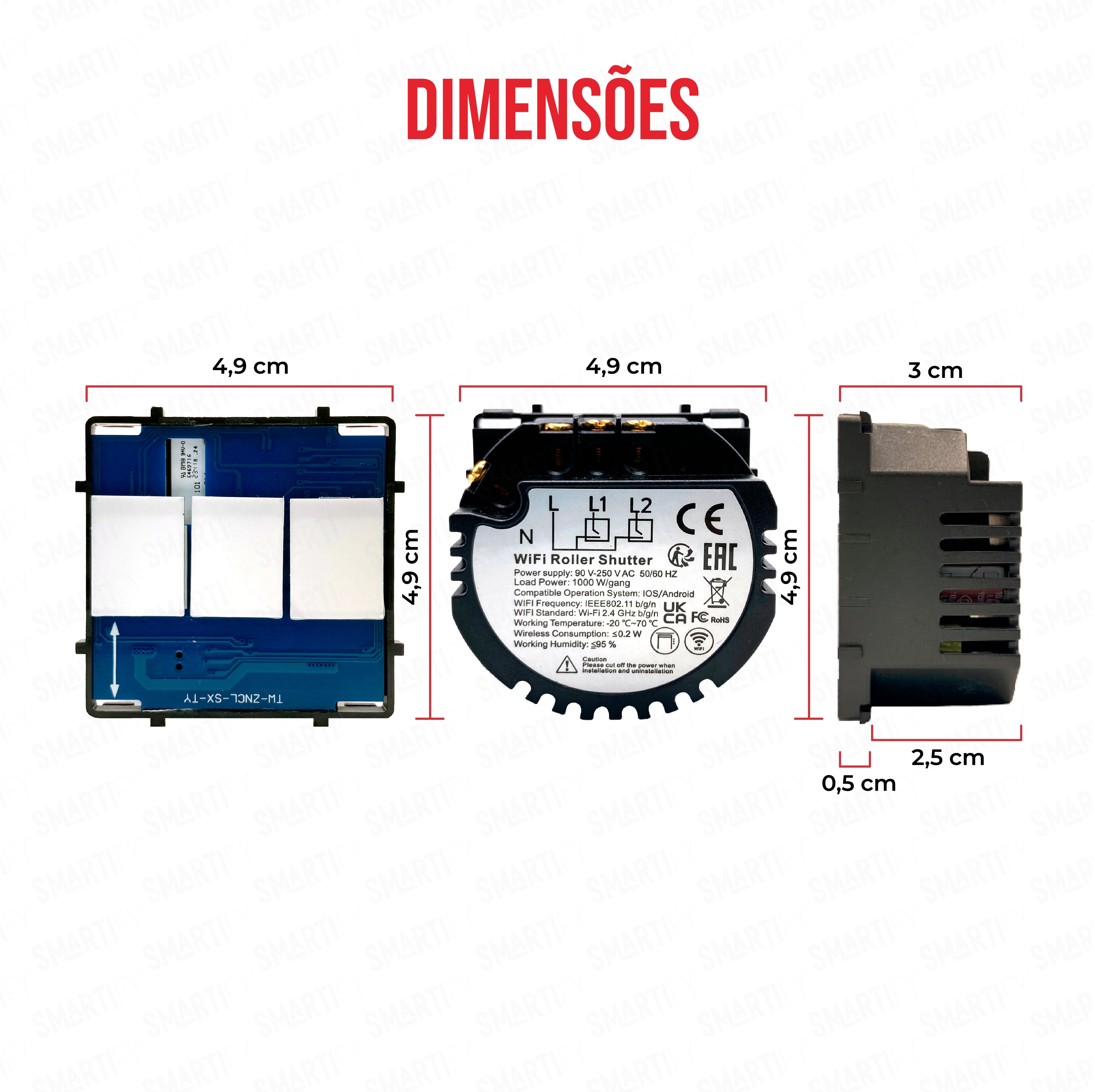 Smartify vPRO Módulo de Estores Inteligente Wifi (com neutro) - SYPMESWF、mySite、fannypackpong