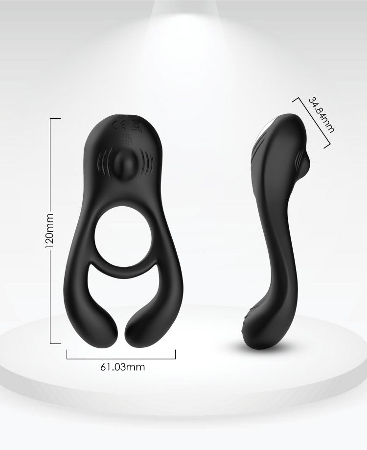 Vibrating Rabbit Cock Ring | Remote Control | Clitoral Stimulation | Couples | USB、mySite、bottomscart