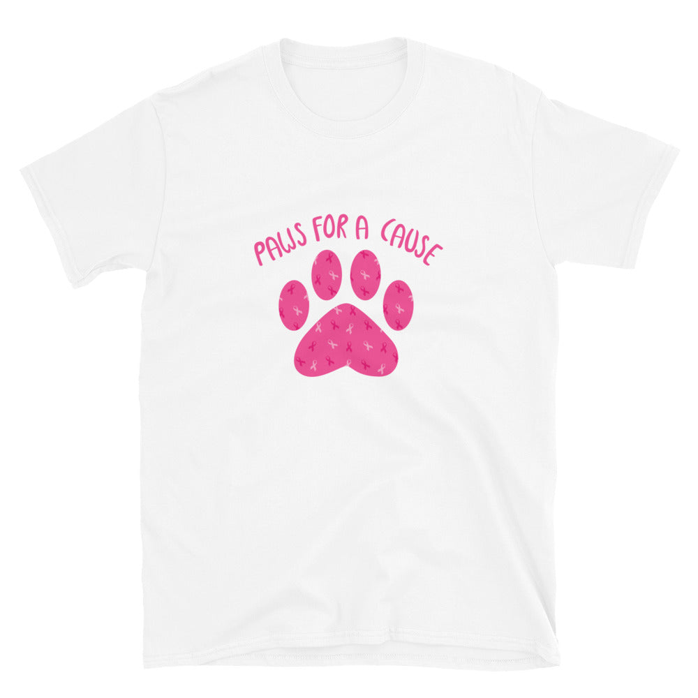 Paws For A Cause Pink Ribbon Paw Print T-Shirt、mySite、camillekostekn