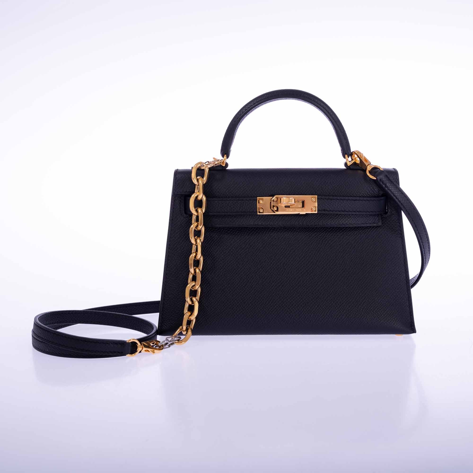 Hermès Kelly HSS Mini 20 Sellier Black Epsom with Rouge Casaque Interior Gold Hardware、mySite、garminoutage.com