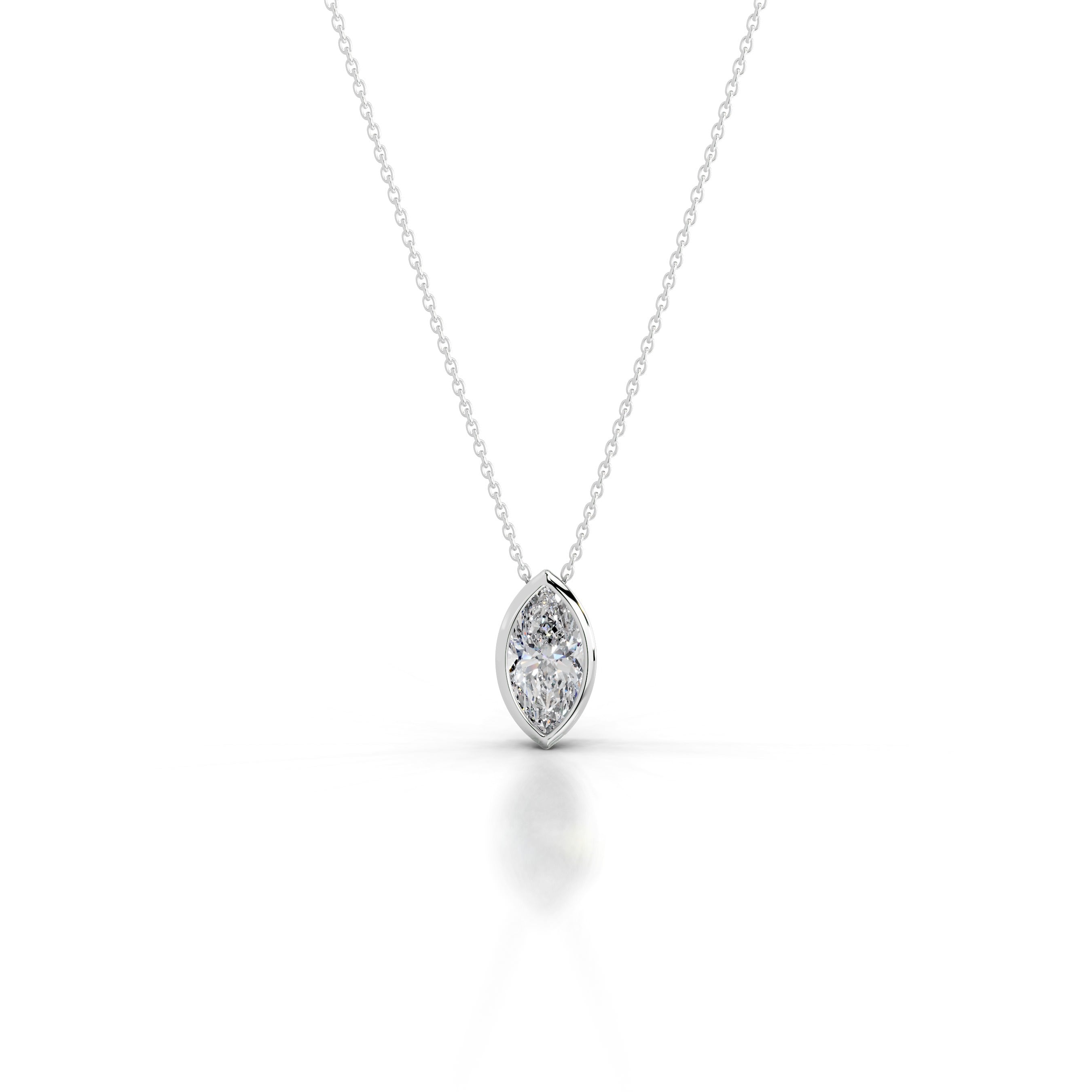 Gianna Lab Grown Diamond Pendant - 18K White Gold、mySite、hinf8tx79