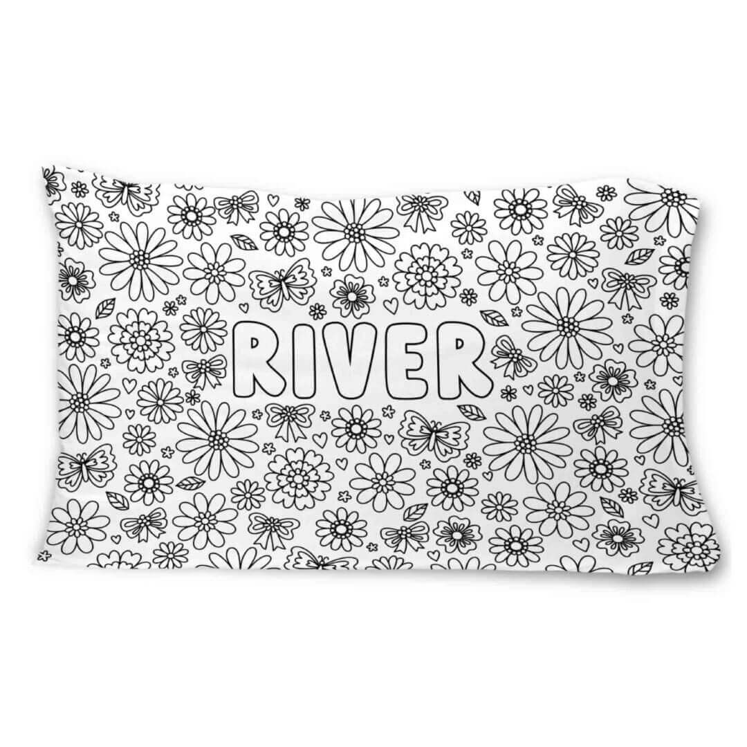  Colorable Personalized Pillowcase | Floral Flutter、mySite、layawaytickets