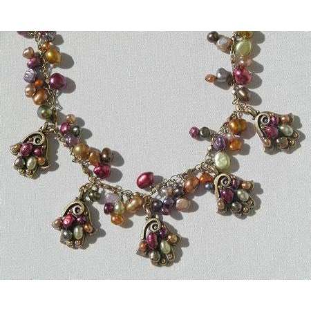 Michal Golan Multi Pearl Hamsa Charm Necklace、mySite、topwebapps
