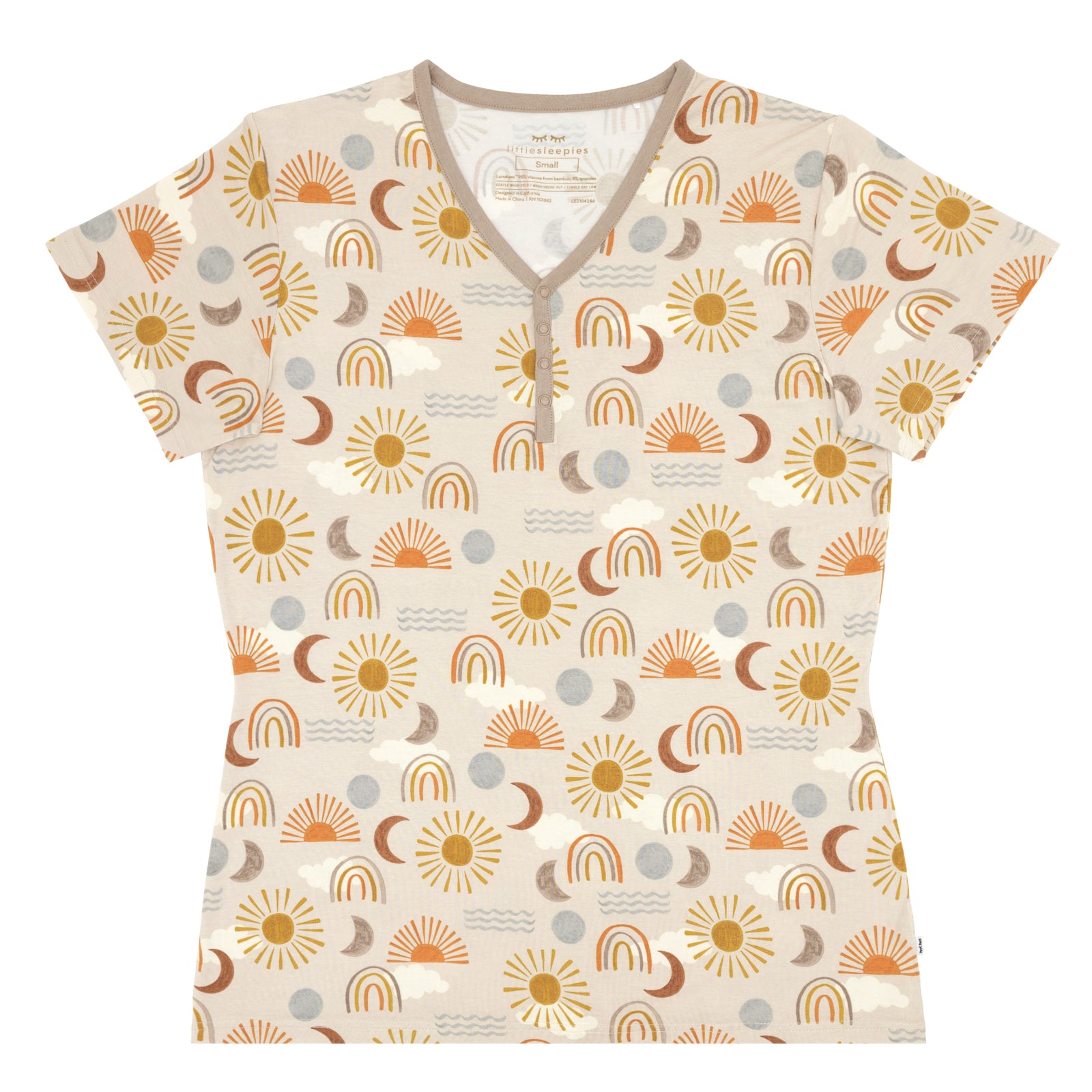 Desert Sunrise Women's Short Sleeve Pajama Top、mySite、g9winljtr