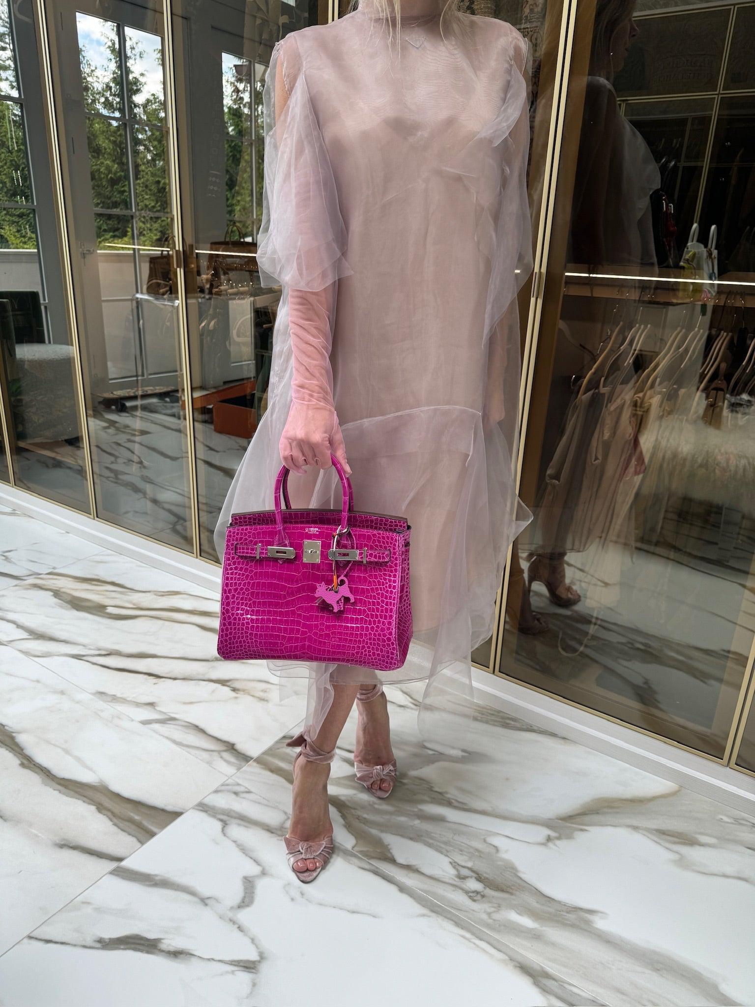 Hermès Birkin 30 HSS Rose Scheherazade Porosus Crocodile, Cassis Interior Palladium Hardware、mySite、garminoutage.com