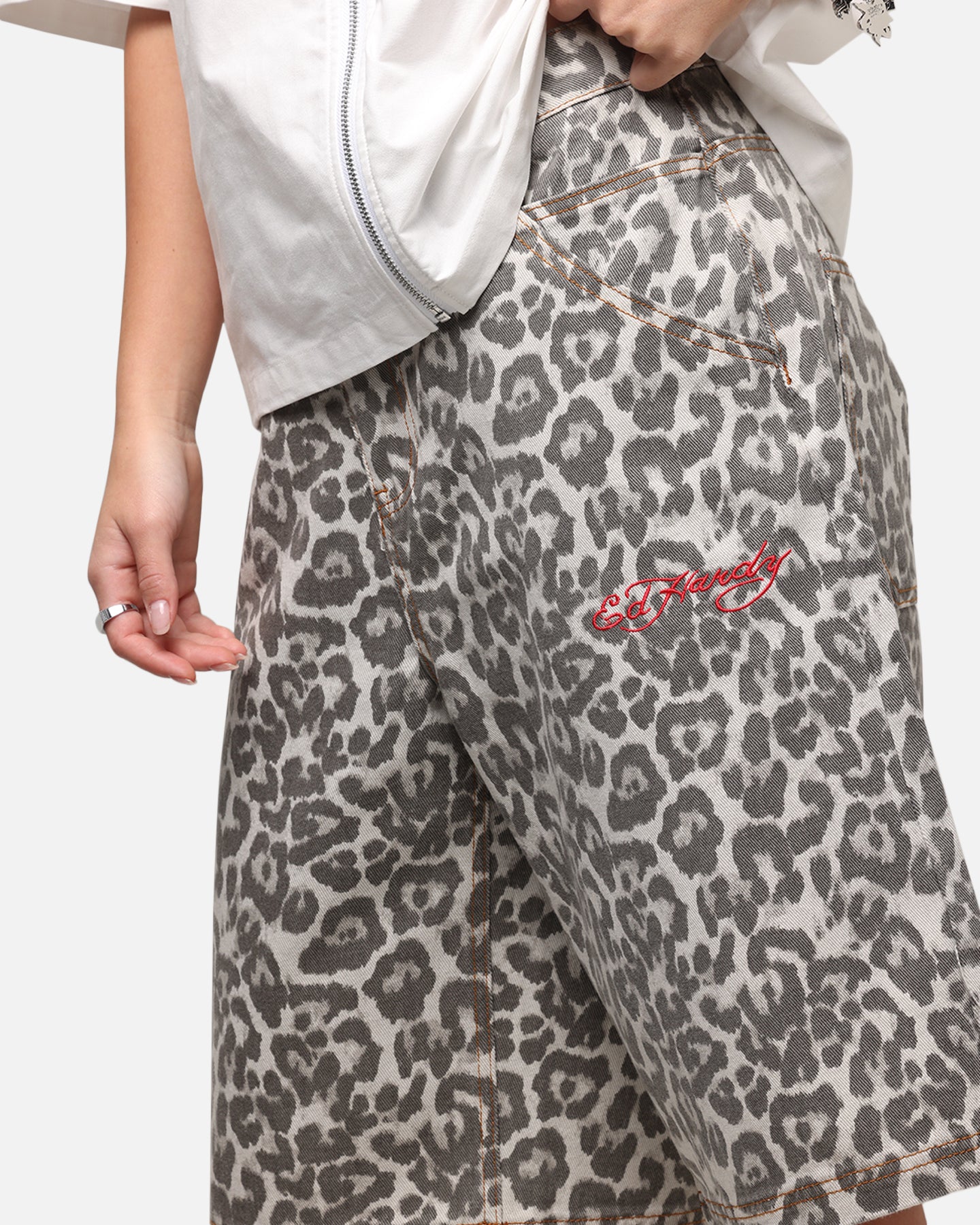 Ed Hardy Women's Leopard Jorts Leopard、mySite、zt4zffjzw