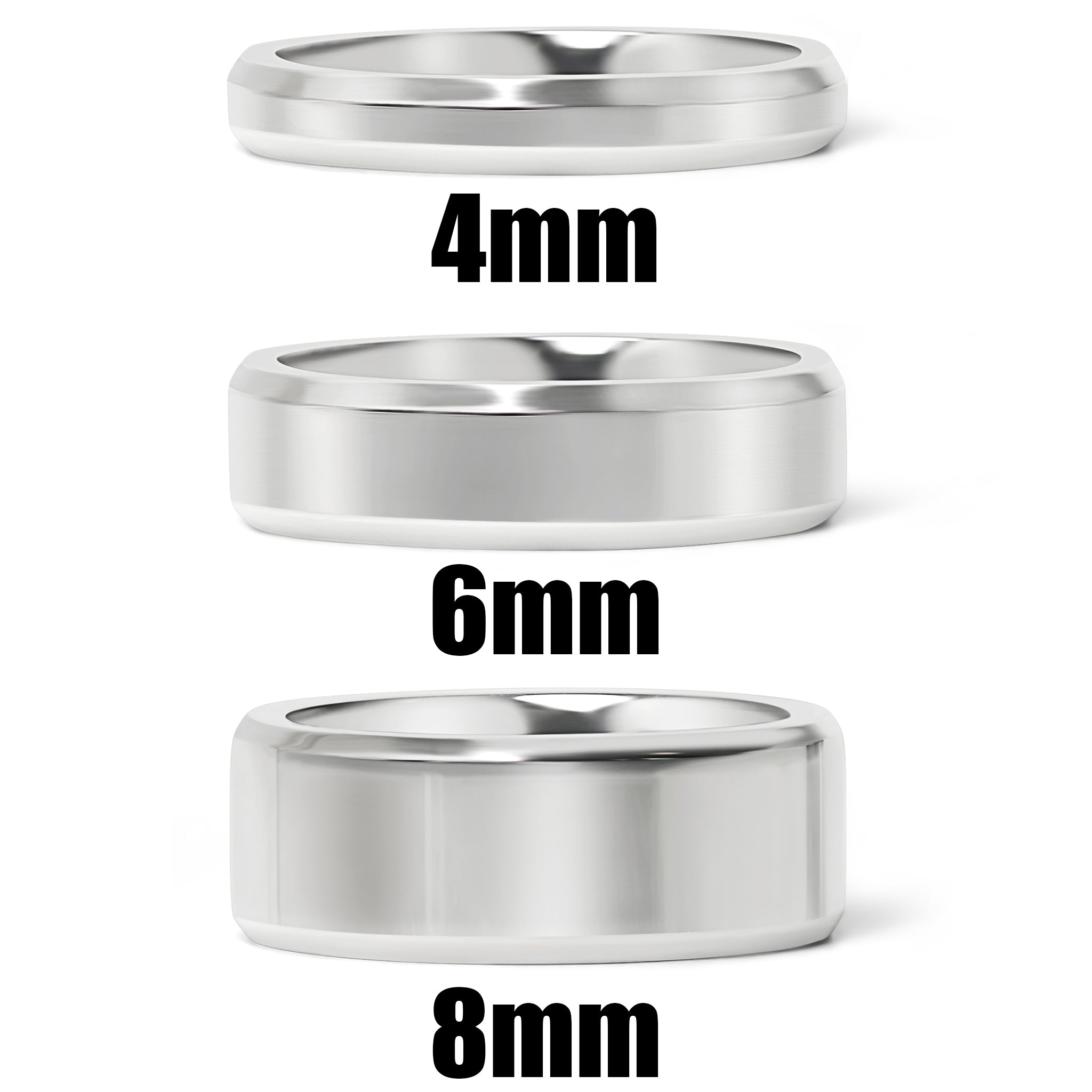 Stainless Steel Polished Beveled Edge Blank Ring / CFR9004、mySite、dreamappss