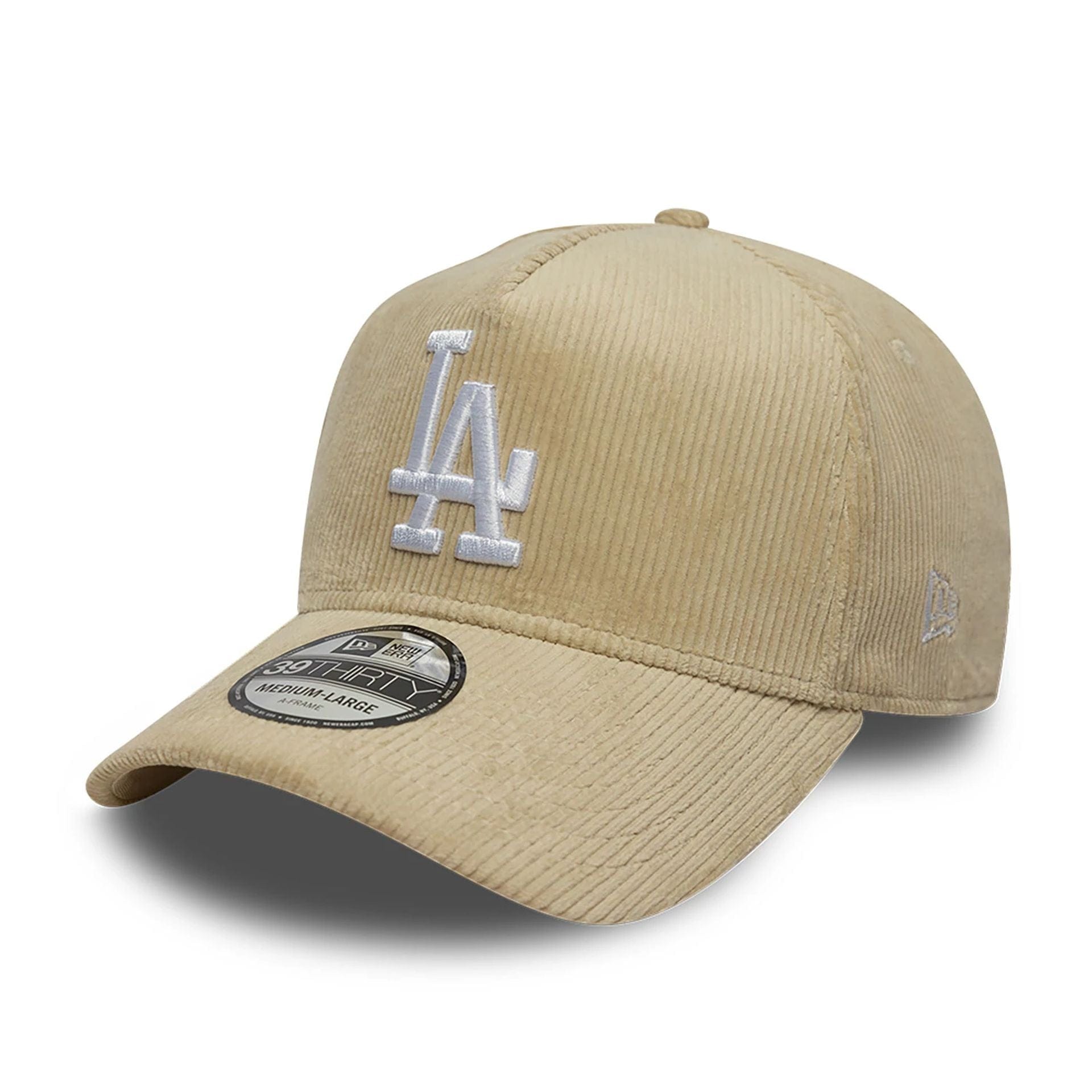 LA Dodgers MLB Cord Light Beige 39THIRTY A-Frame Stretch Fit Cap、mySite、vikingsvslions
