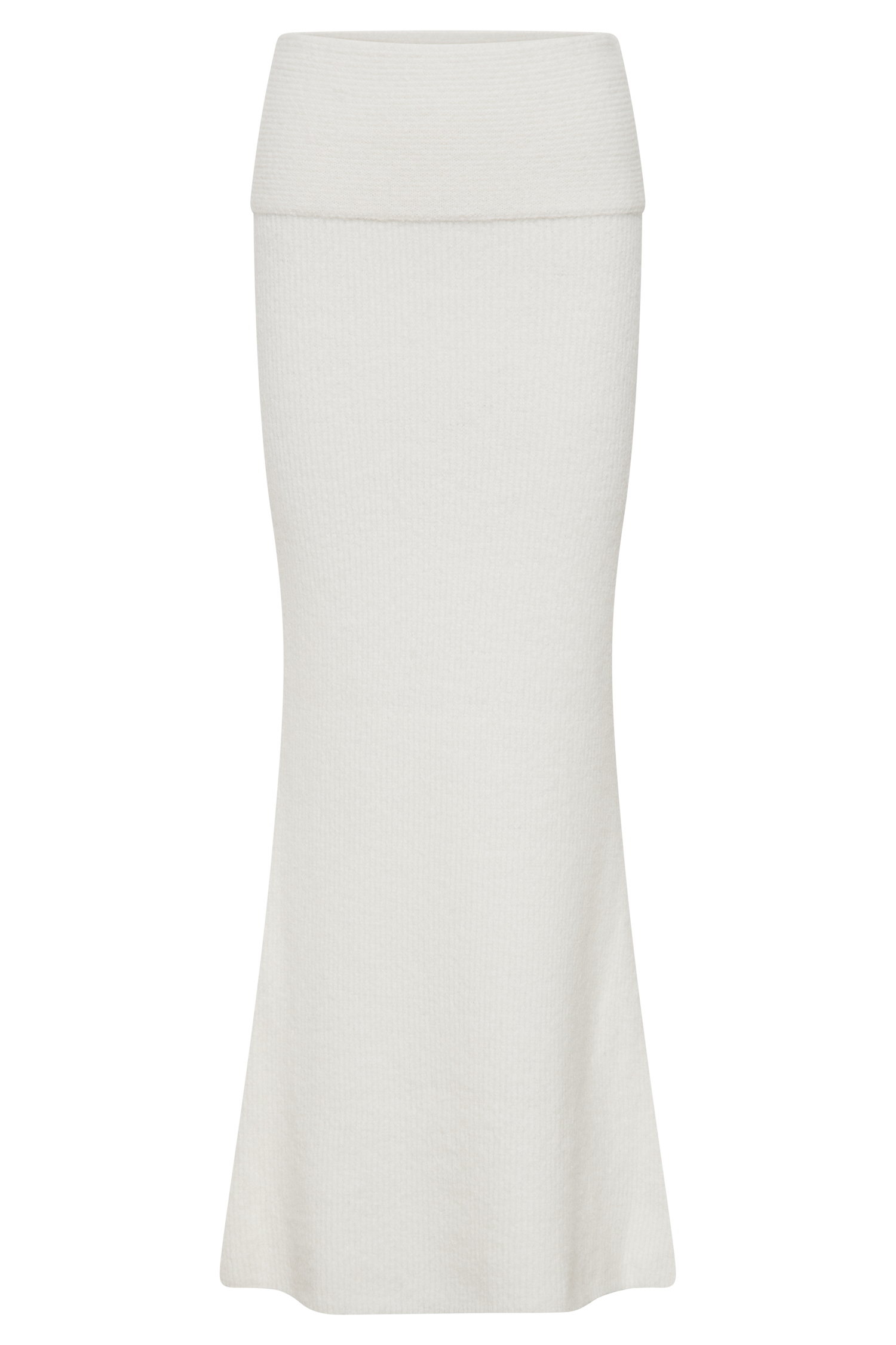 Charlotte Knit Maxi Skirt With Overlay - Ivory、mySite、solidvoid