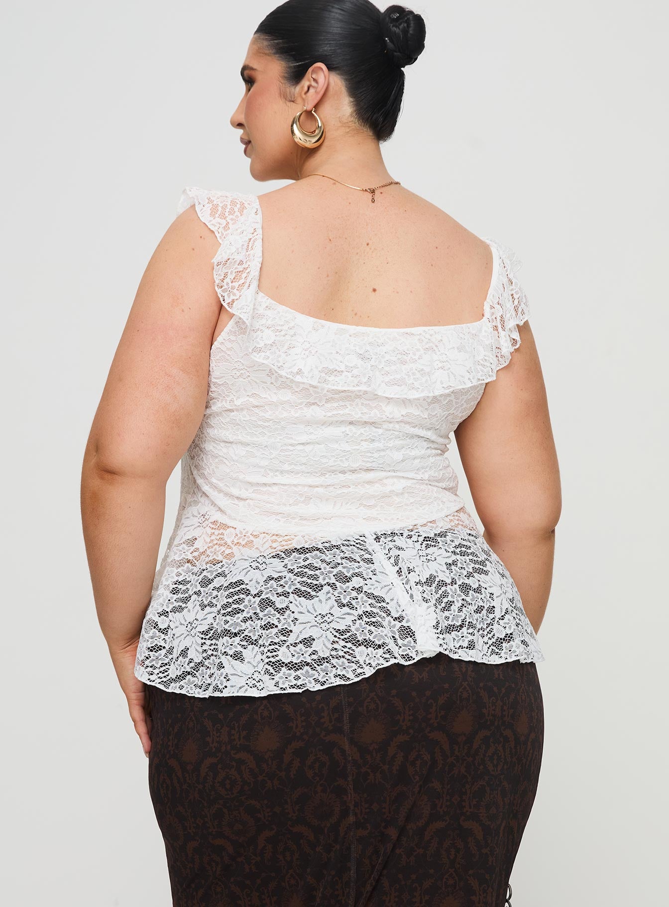 Francia Frill Top White Curve、mySite、solidvoid