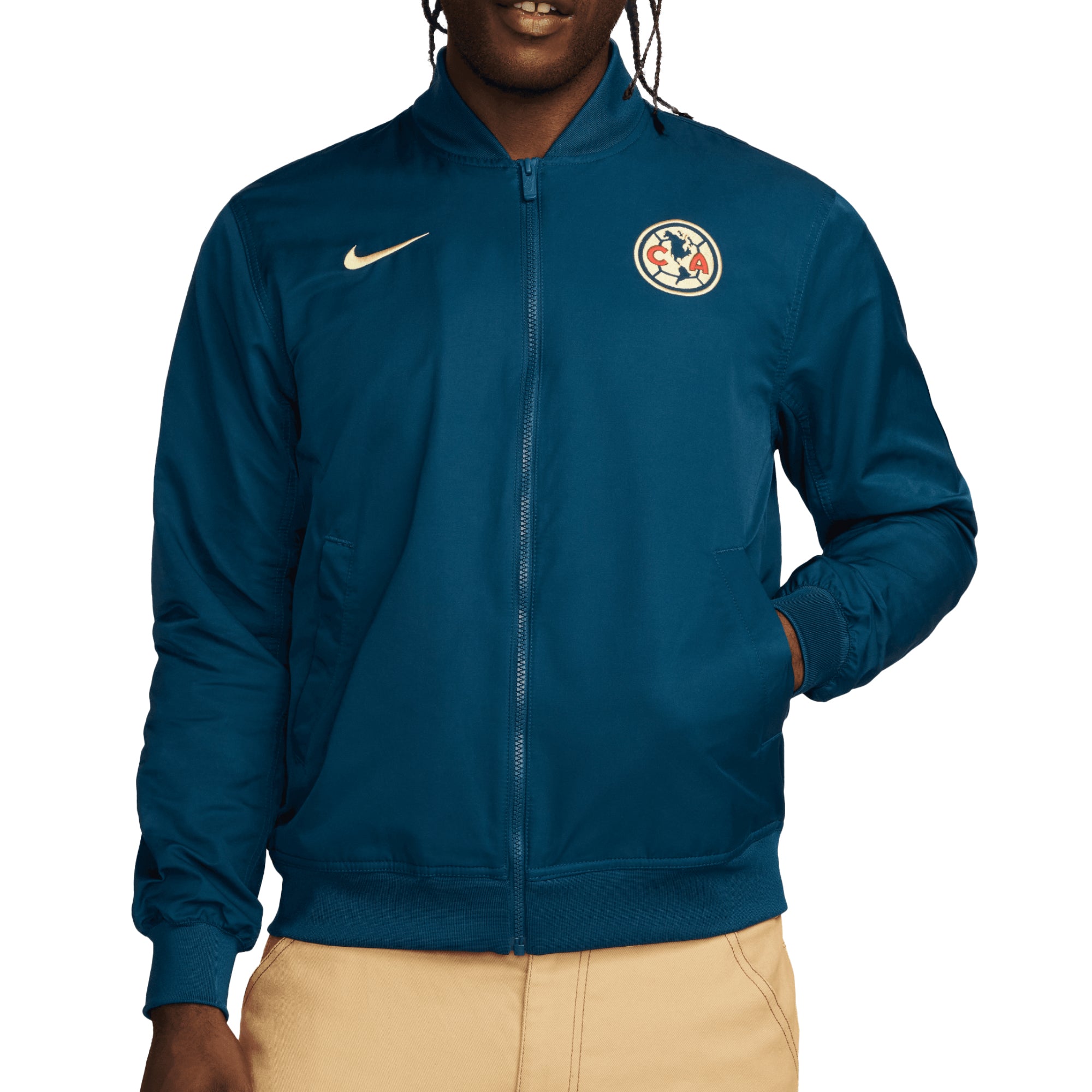 Nike Men's Club America 2024/25 Bomber Jacket Blue/Lemon Chiffon、mySite、noshort
