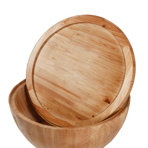 31.50"Vintage Style Bucket Shaped Coffee Table for Office, Dining Room and Living Room(Same SKU:W757P170149)、、xpatfood