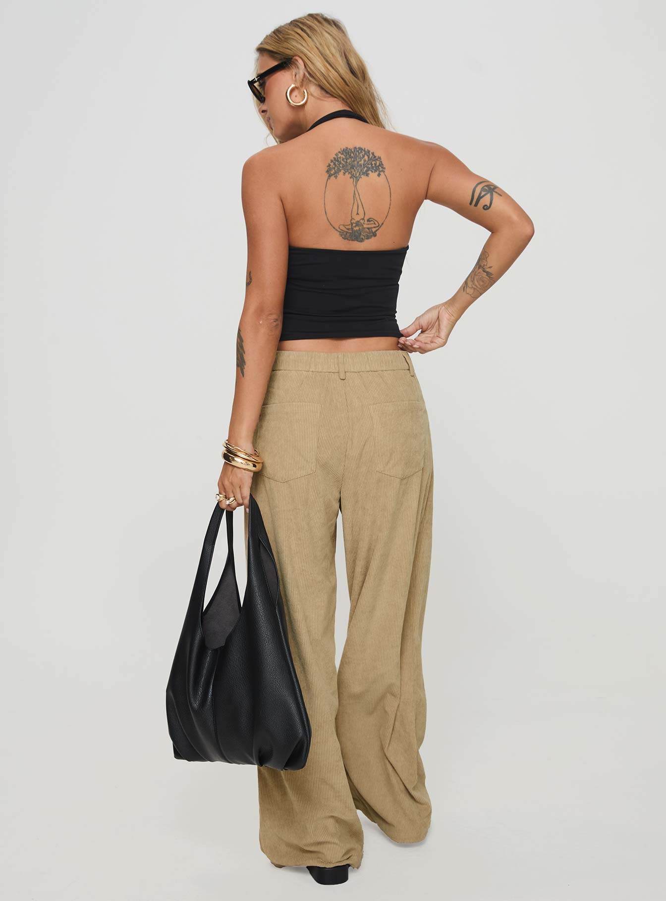 Slouched Tie Up Pant Latte、mySite、solidvoid