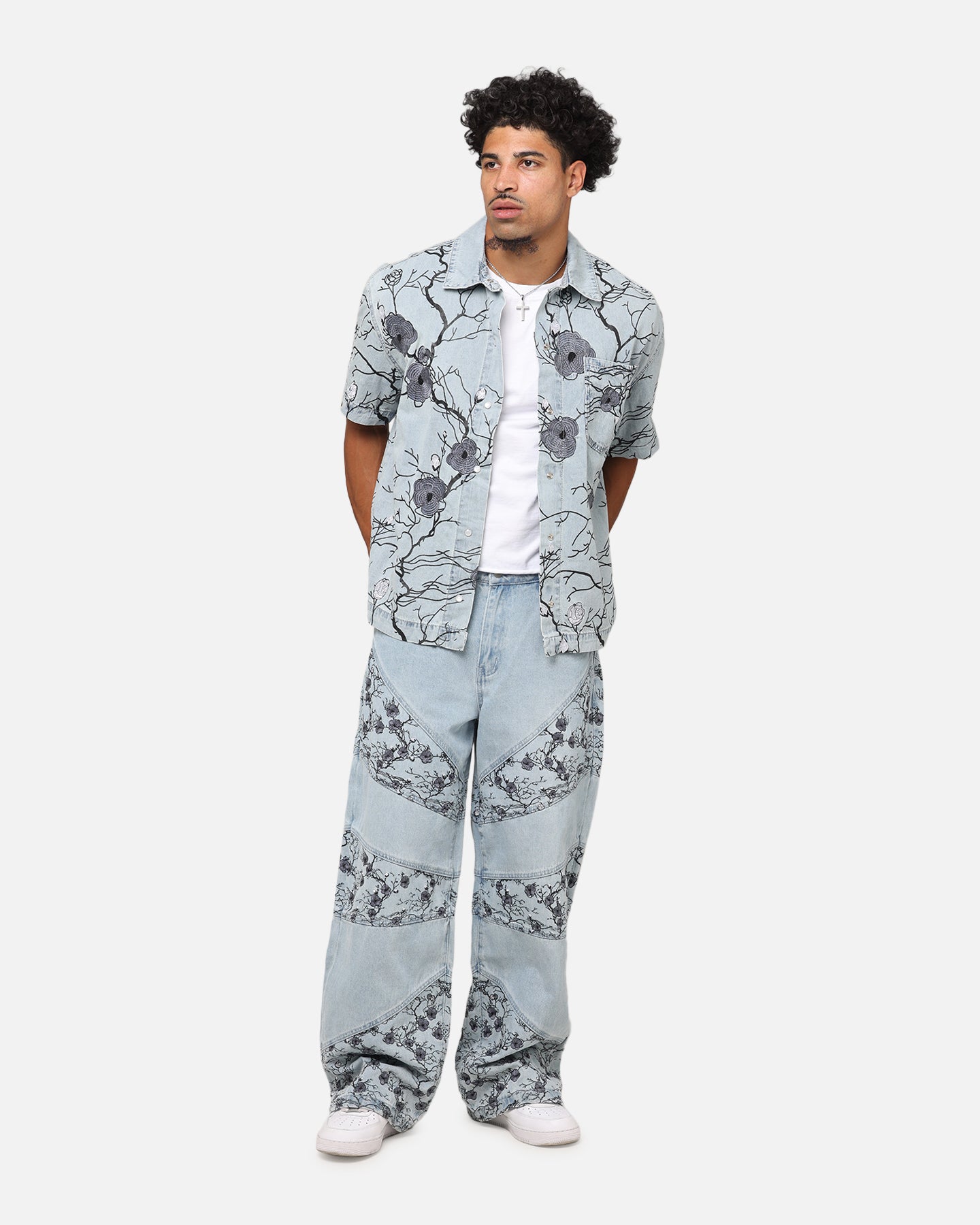 Saint Morta Poison Ivy Boxy Denim Shirt Mid Blue、mySite、zt4zffjzw