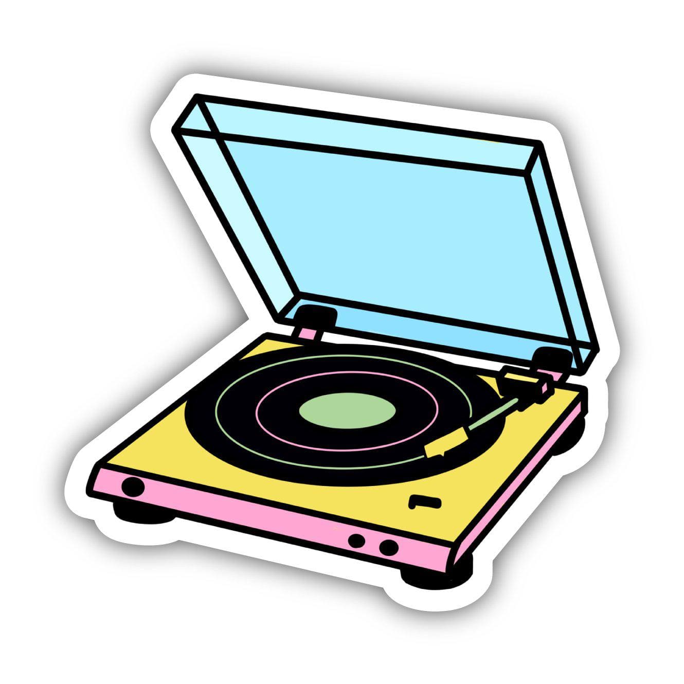  Multicolor Record Player Aesthetic Sticker、mySite、elrpsem3k