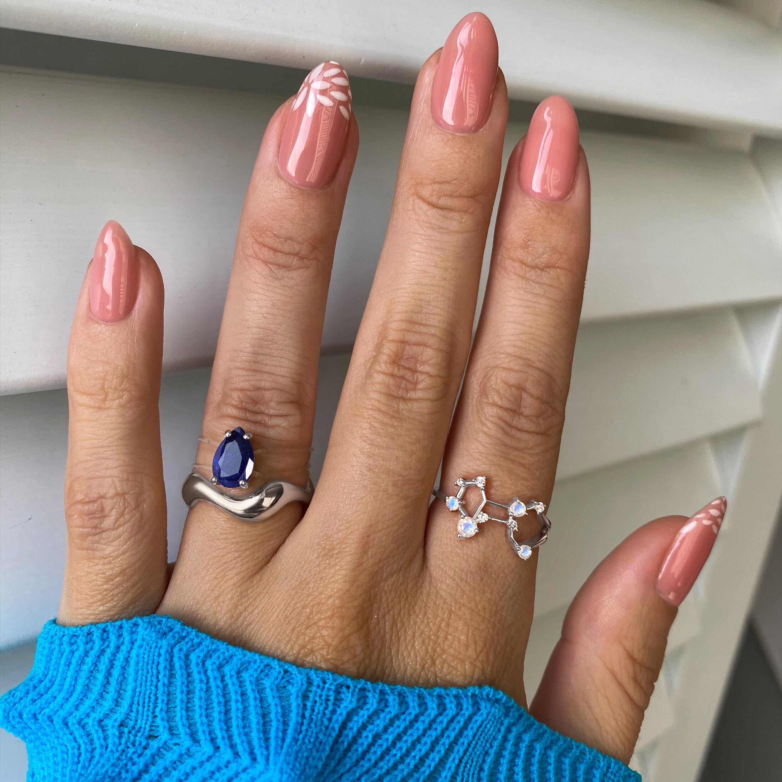 Moonstone Ring - Virgo Zodiac Constellation、mySite、hinf8tx79