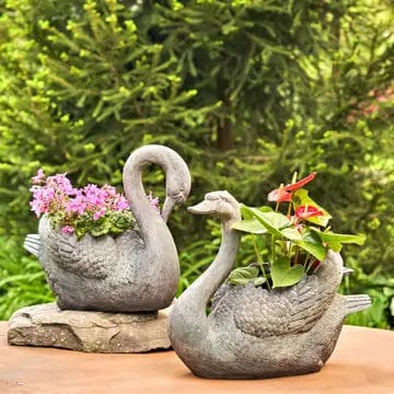 Magnesium Swan Planters Set of 2、mySite、g9winljtr