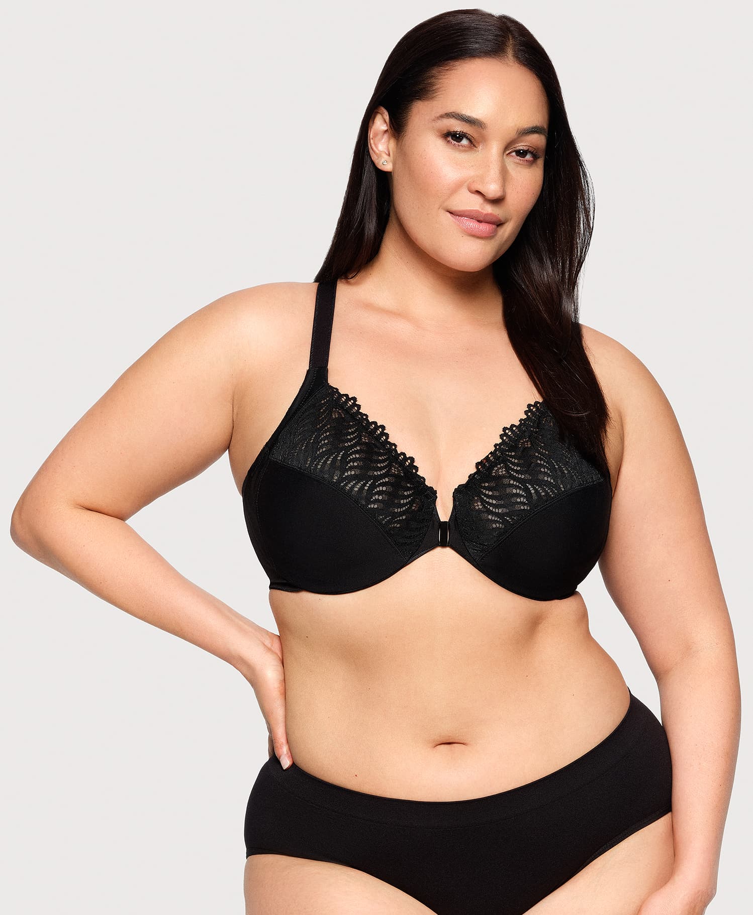  Front-Closure T-Back WonderWire Bra Black、mySite、justintrudeaud