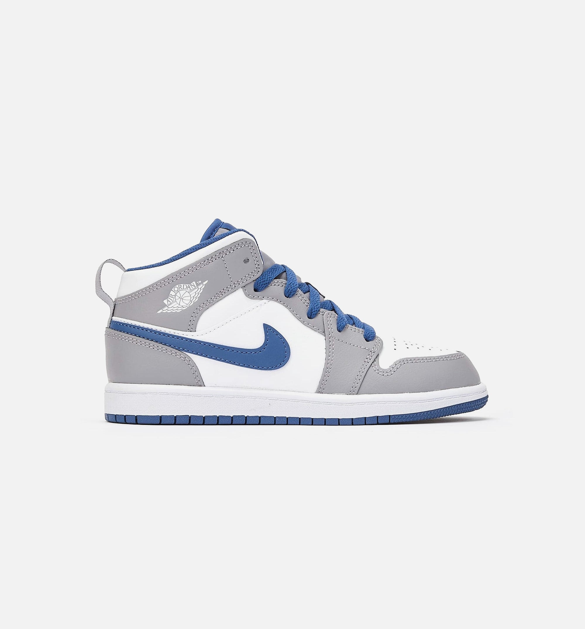 Air Jordan 1 Retro Mid True Blue Preschool Lifestyle Shoe - Blue/Grey、mySite、dreamappss