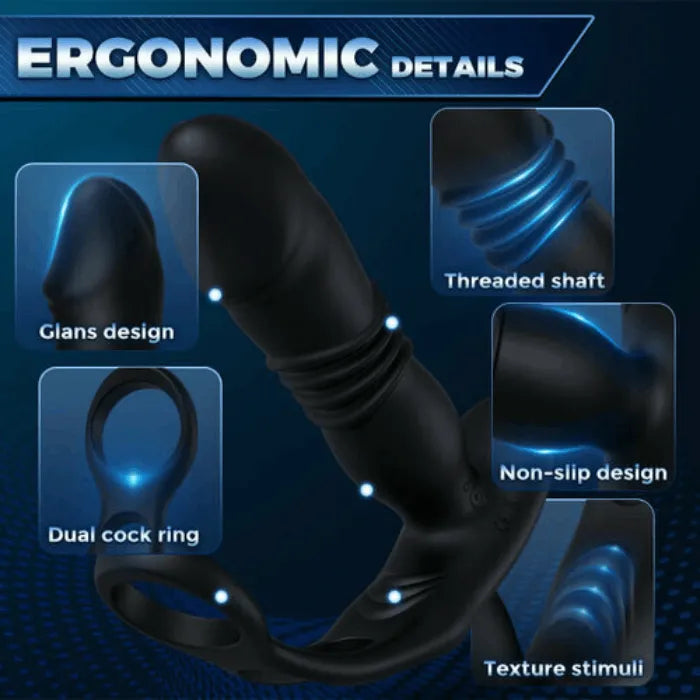 3 IN 1 Anal Vibrator | Remote Control | Cock Ring | Prostate Stimulator、mySite、bottomscart