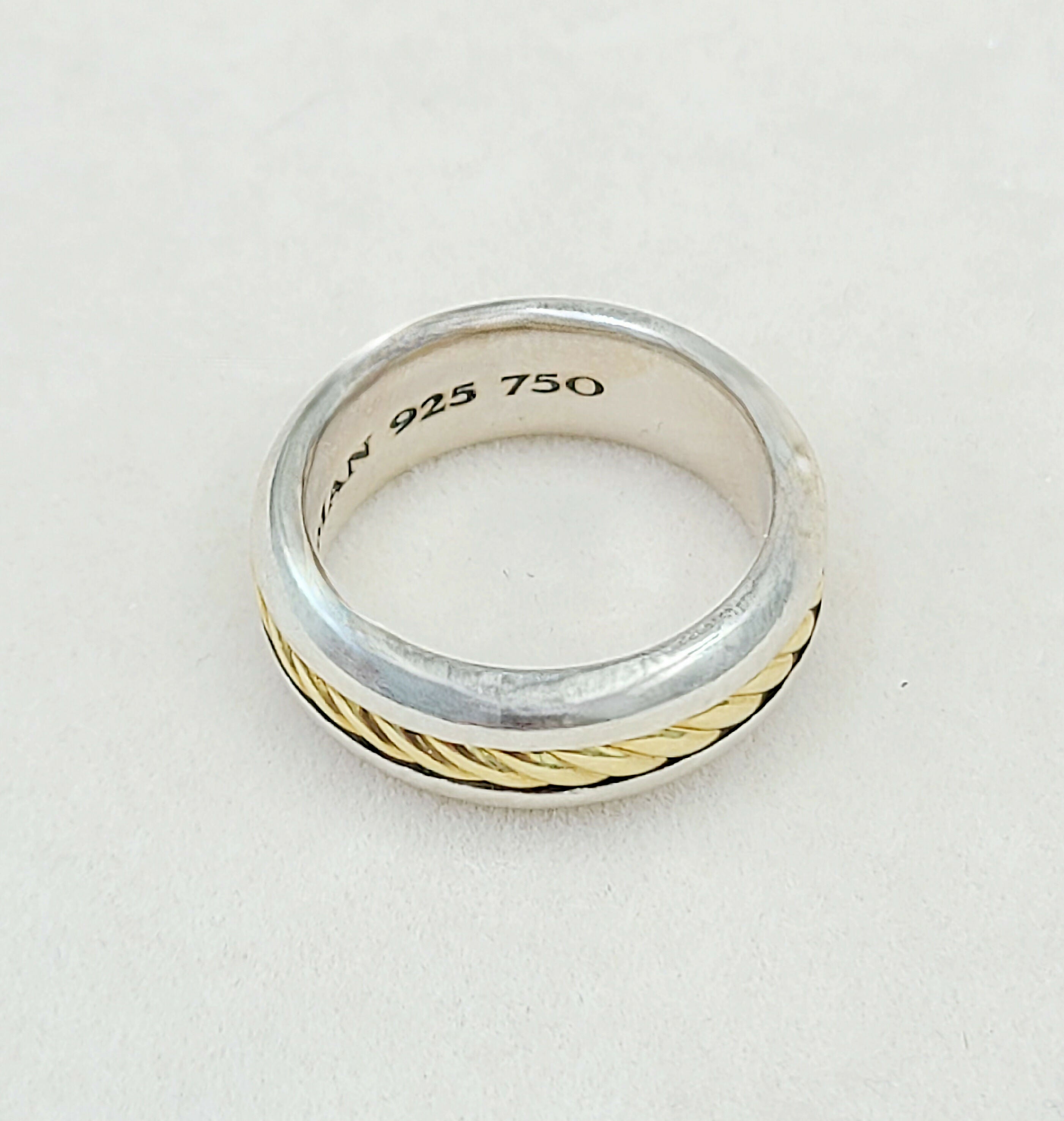 David Yurman Cable Band Ring 8mm Silver & 18K Gold、mySite、hinf8tx79