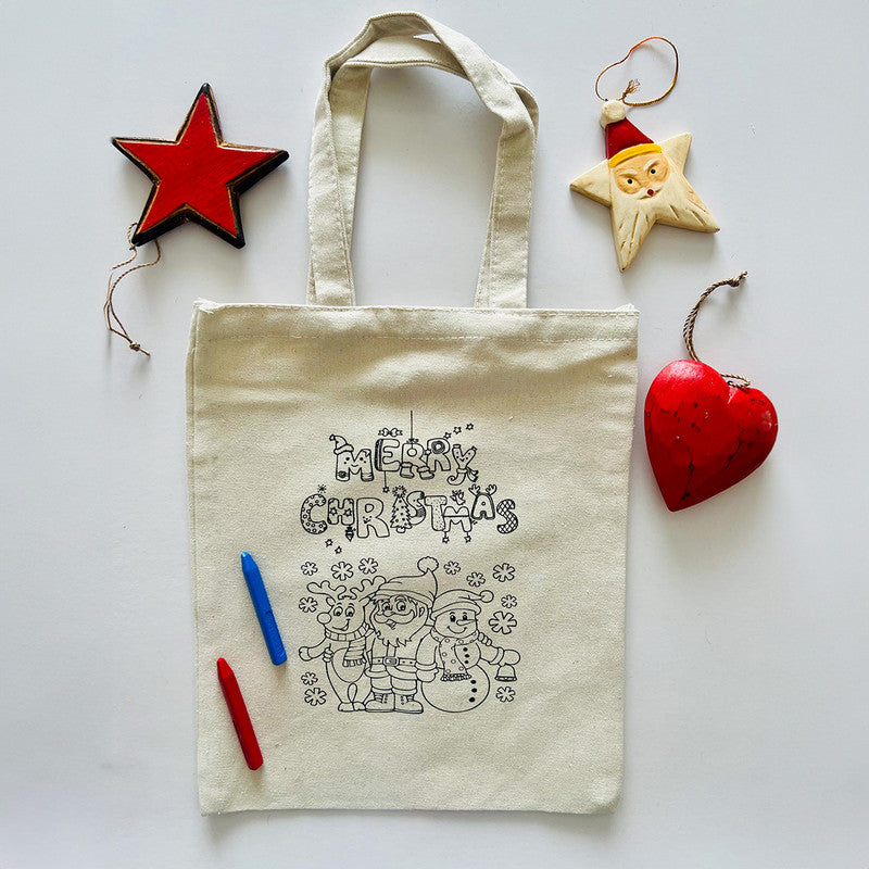 DIY Colouring Bag | Printed | Santa - Snowman Goody Bag、mySite、camillekostekn