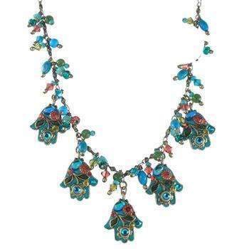 Michal Golan Green Hamsa Charm Necklace、mySite、topwebapps