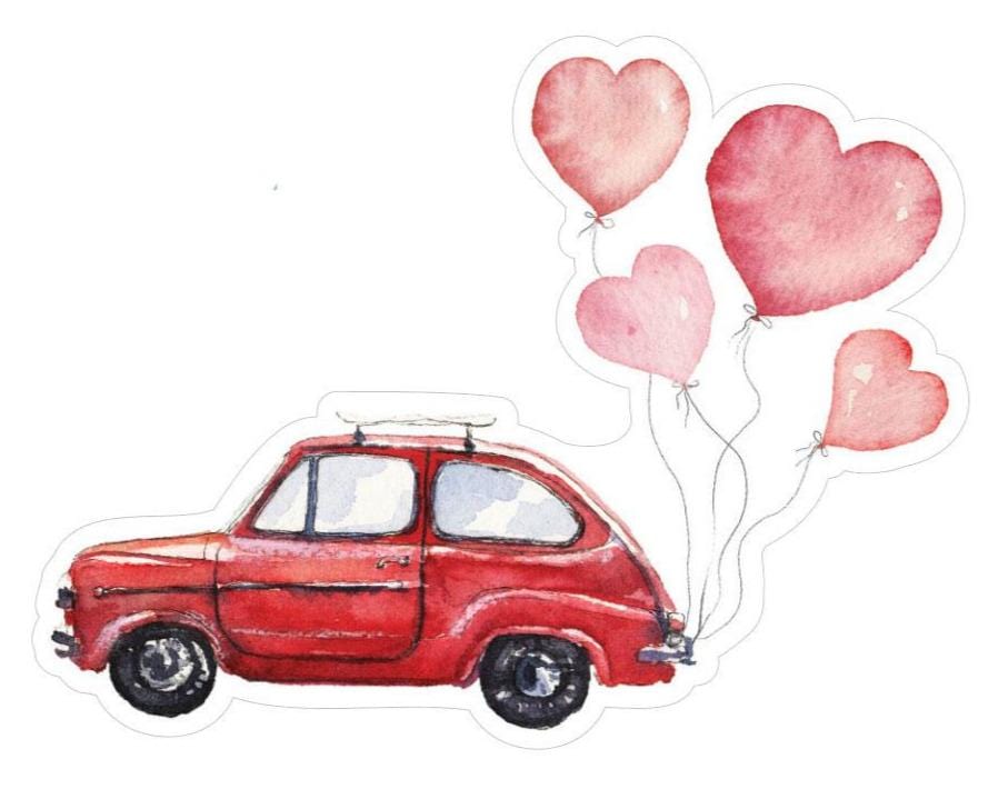  Vinyl Sticker - Valentines Day Car、mySite、ghnorth