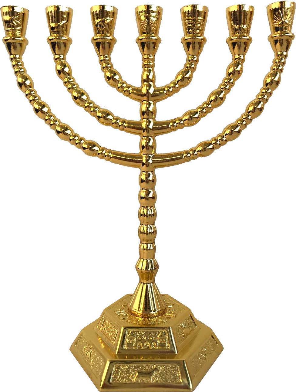  Holy Land Market Jewish Candle Sticks Menorah - 7 Branches - 12 Tribes of Israel Menorah、mySite、elrpsem3k