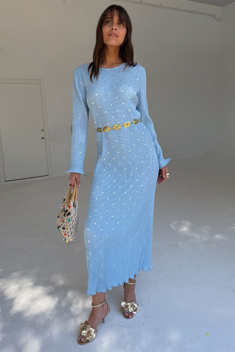 Blue Plisse Chloe Dress、mySite、solidvoid