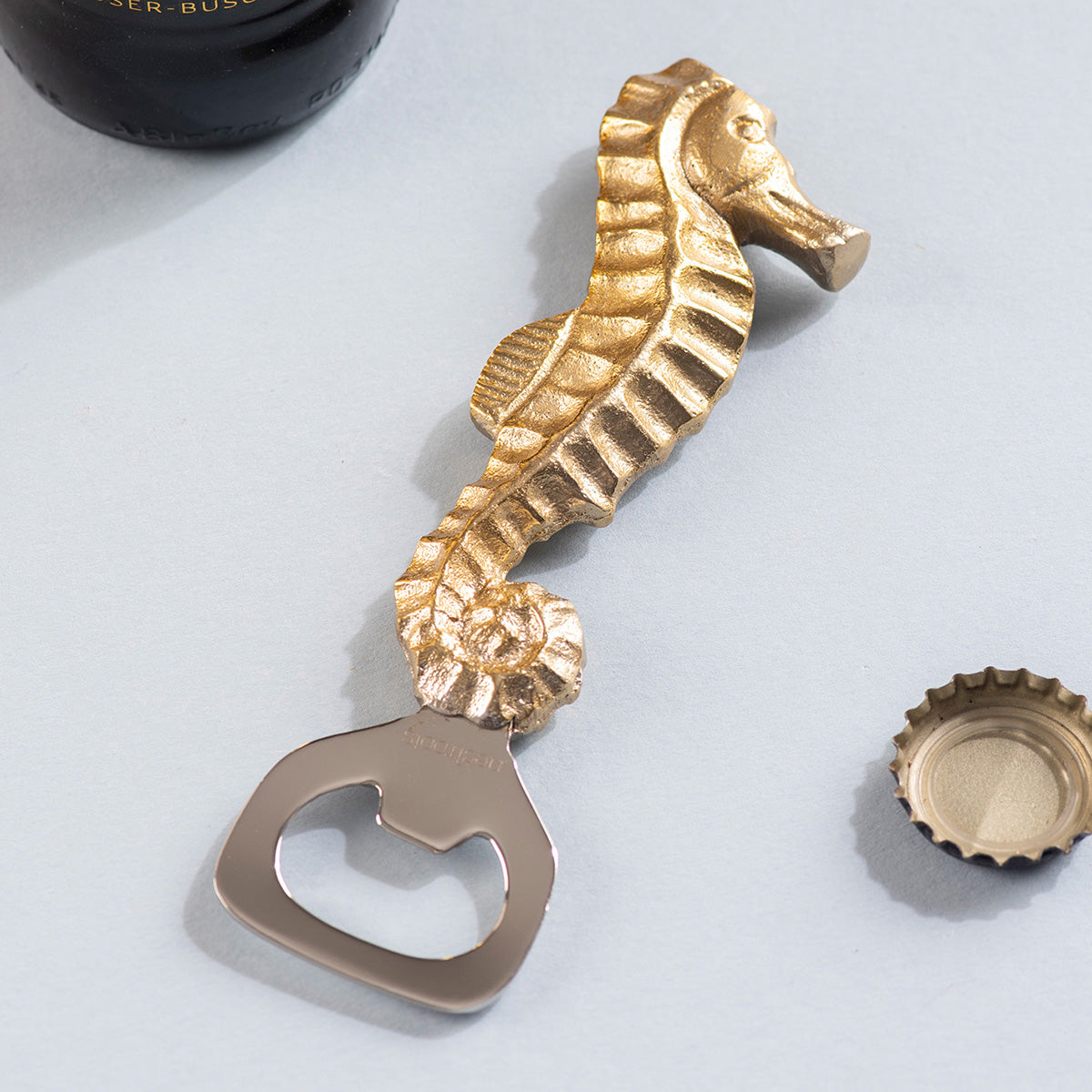 Stainless Steel Bottle Opener | Sea Horse Shape | Gold、mySite、camillekostekn