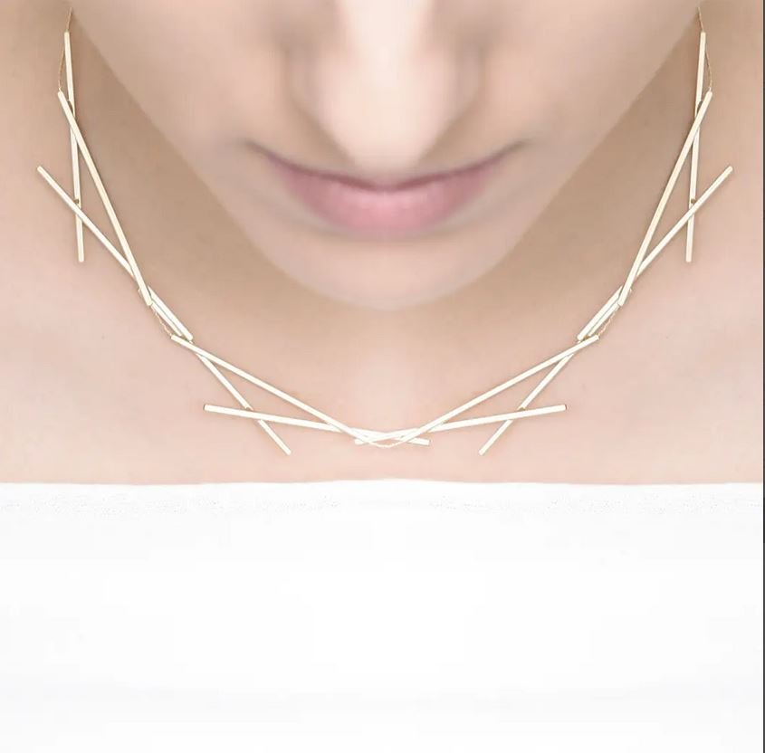  Satin Gold Sixes + Sevens Necklace、mySite、elrpsem3k