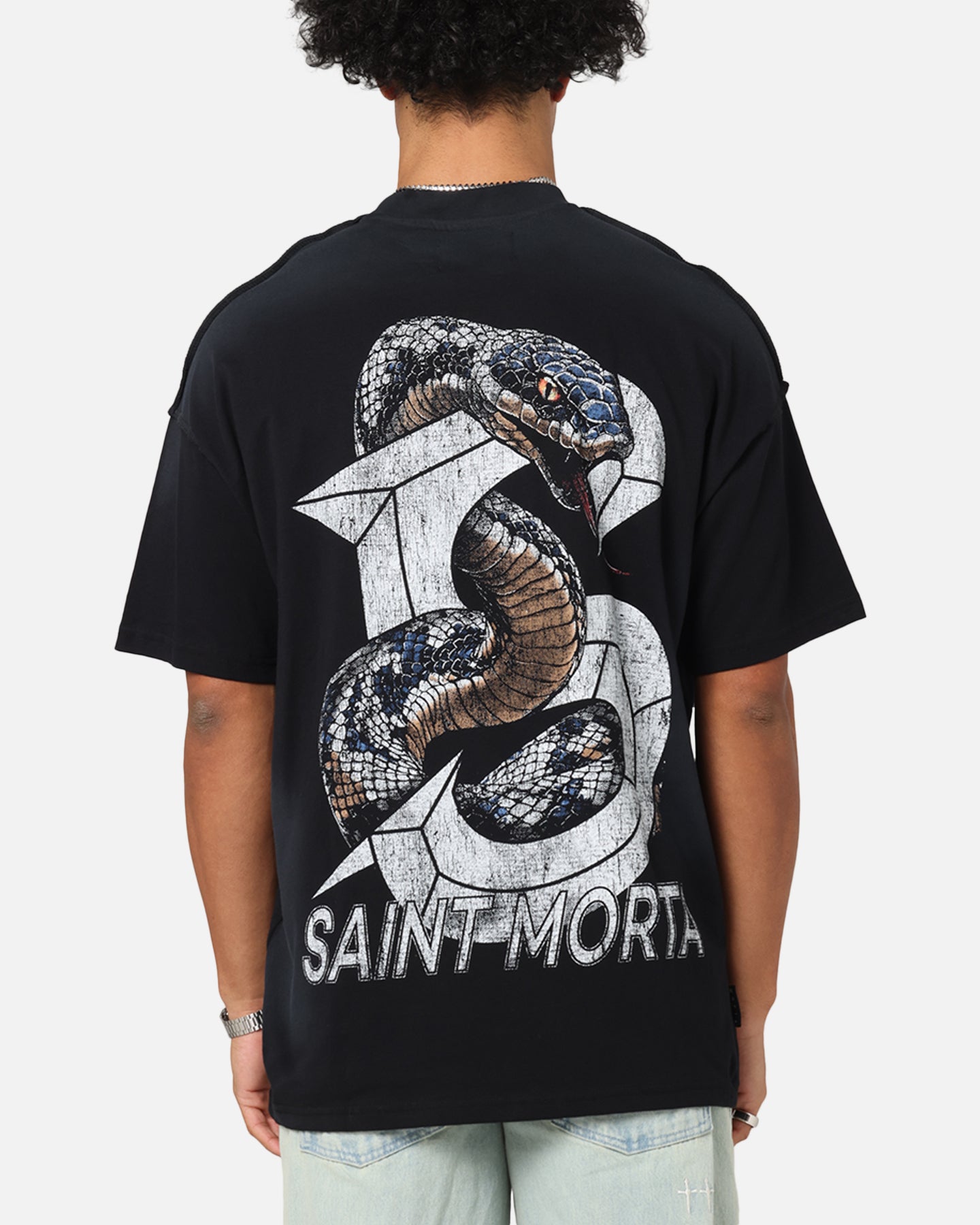 Saint Morta Venom Boxy T-Shirt Sunfade Black、mySite、zt4zffjzw