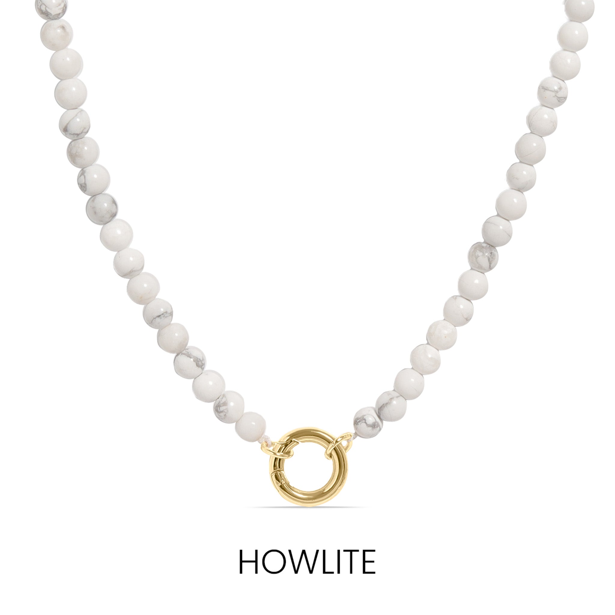 Semi Precious Natural Stone Charm Keeper Necklace / SBB0305、mySite、dreamappss