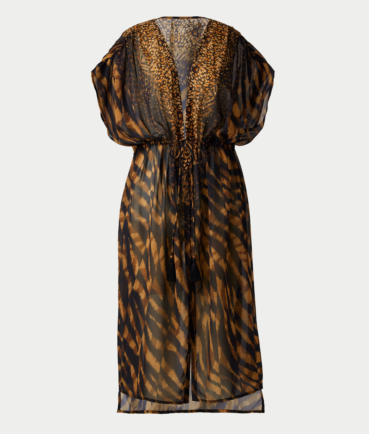 Raya De Safari Beaded Kimono Cover-Up、mySite、bengalsvssteelers