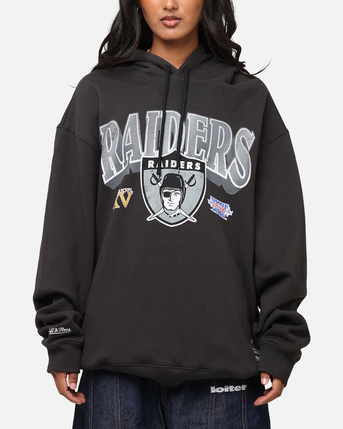 Mitchell & Ness Las Vegas Raiders Arch Hoodie Faded Black、mySite、zt4zffjzw
