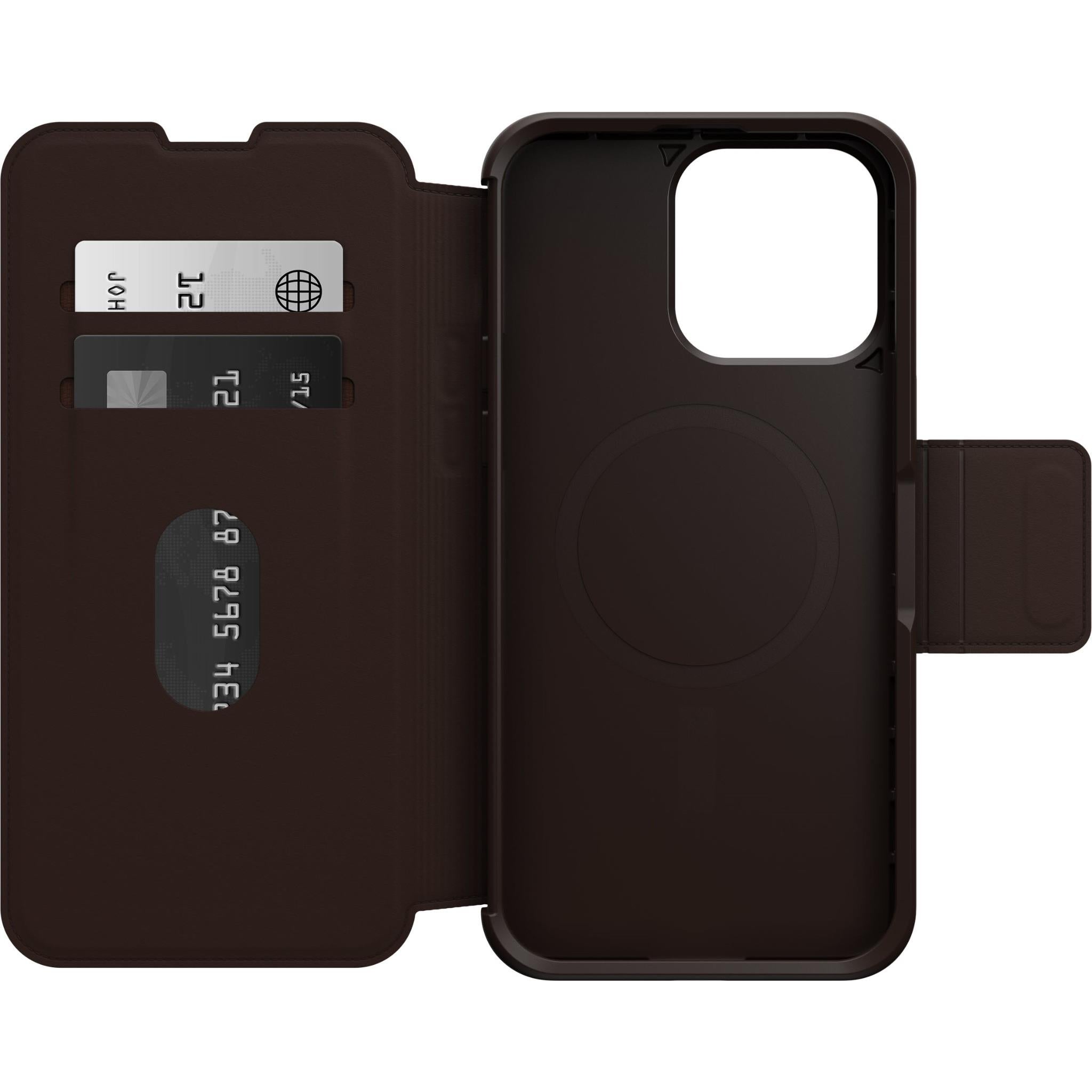 Otterbox Strada Folio MagSafe Case for iPhone 15 Pro Max (Espresso)、mySite、camillekostekn