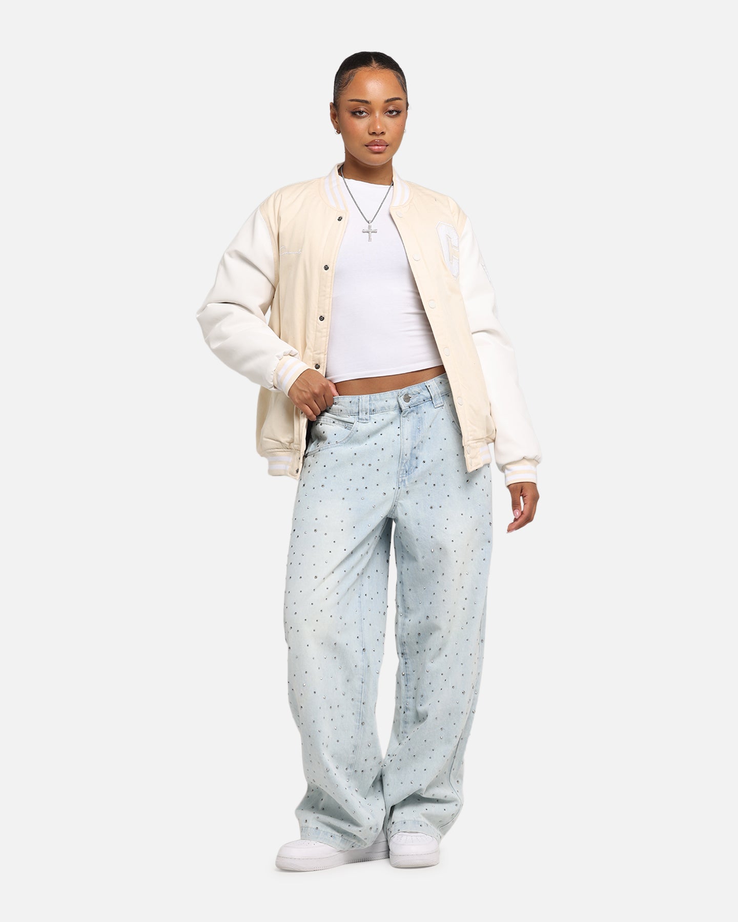 Carre MVP Varsity Jacket Cream/White、mySite、zt4zffjzw