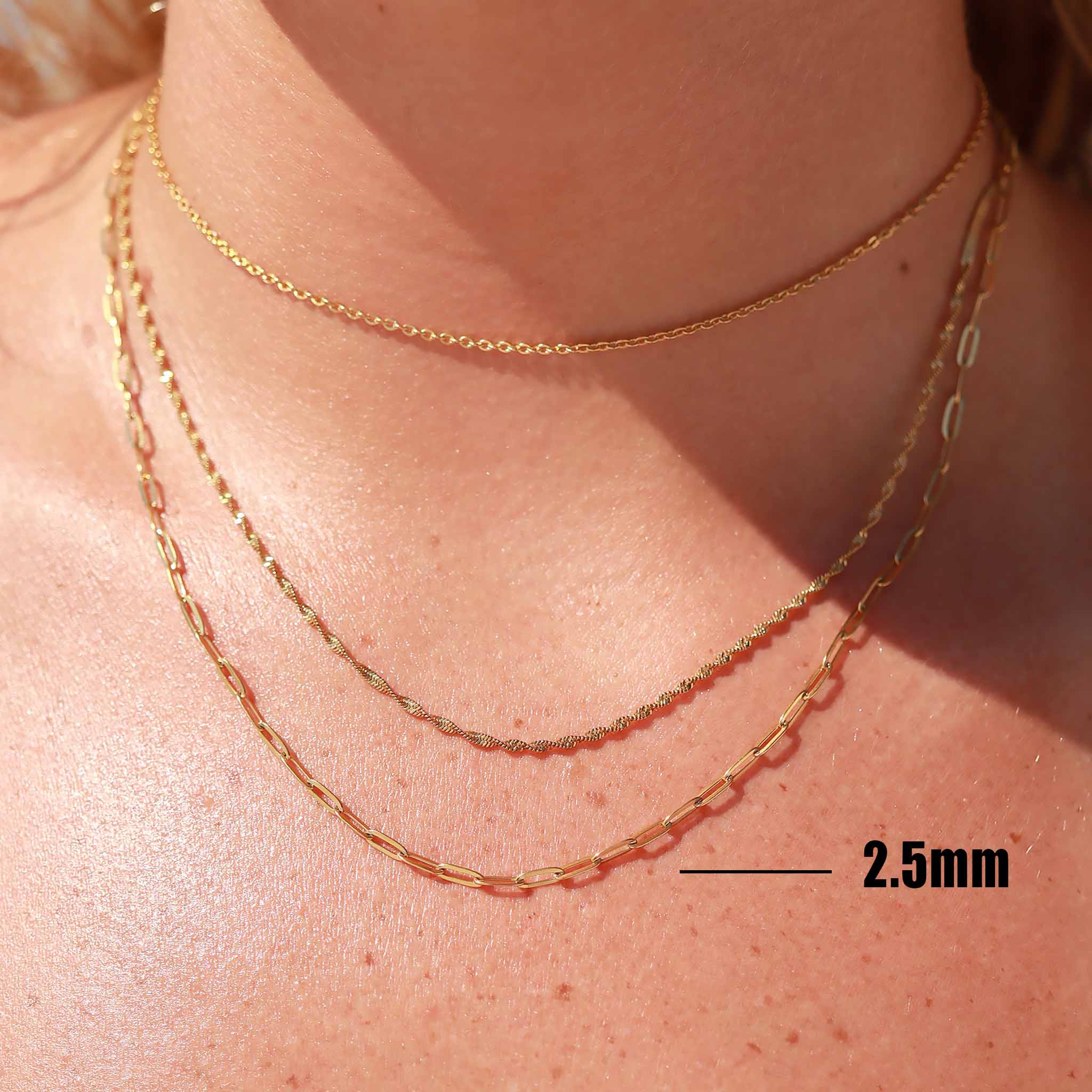 18K Gold PVD Stainless Steel Paperclip Chain - By The Foot / SPL1014、mySite、dreamappss