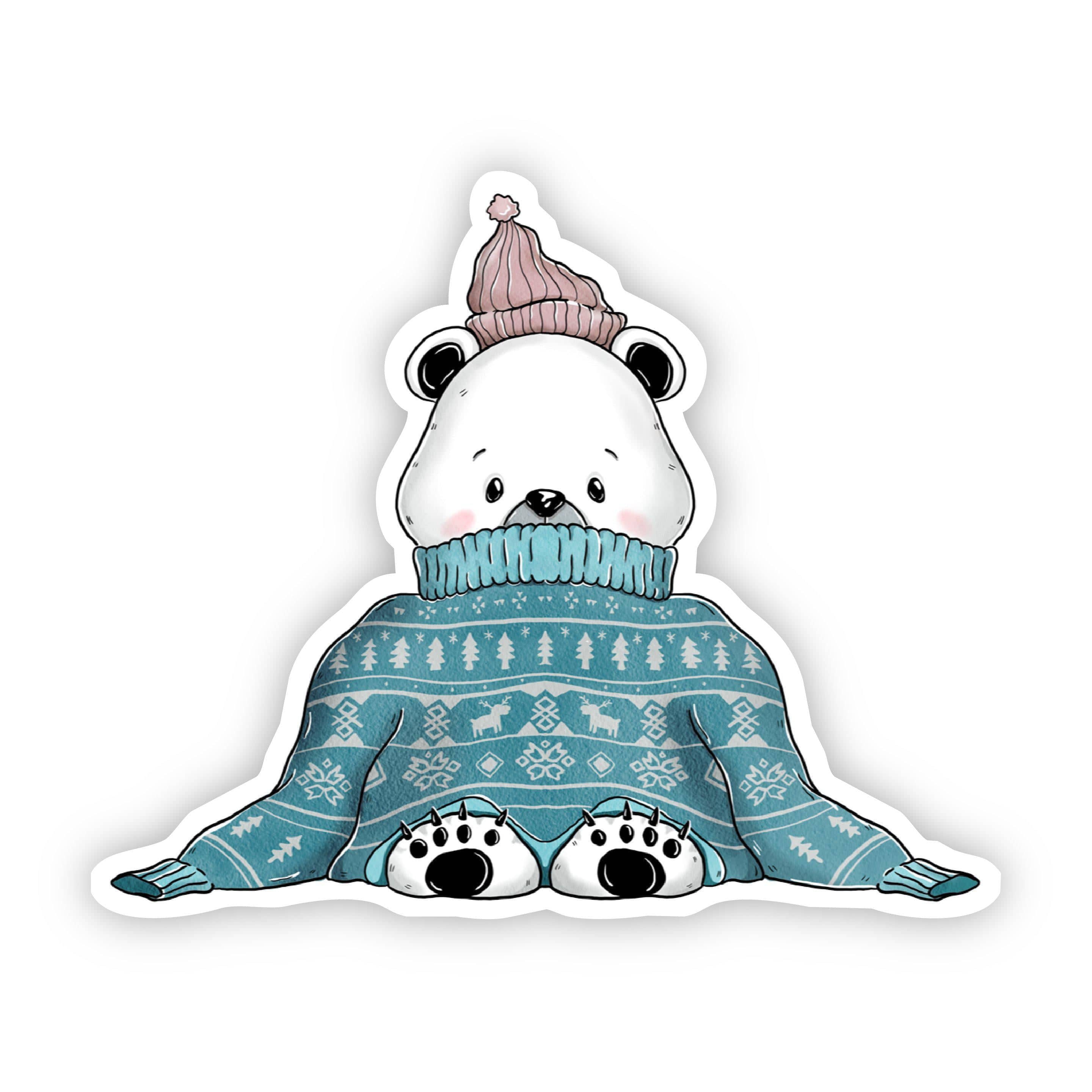  Panda Oversized Holiday Sweater Sticker、mySite、elrpsem3k